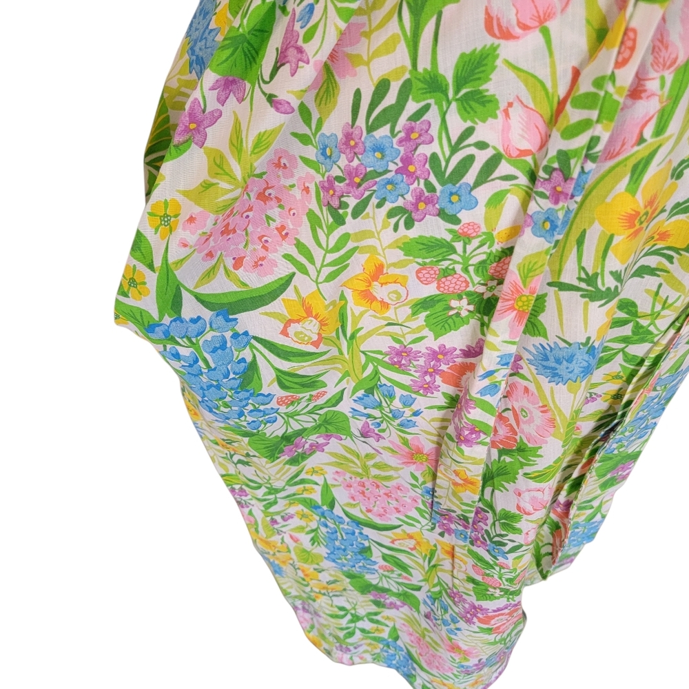 Vintage 40s/50s Floral Cotton Wrap Housedress Sid… - image 4